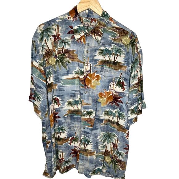 Lot of 3 VINTAGE y2k Hawaiian Shirts L 100% Rayon Button Down Island Tropical - Picture 3 of 13